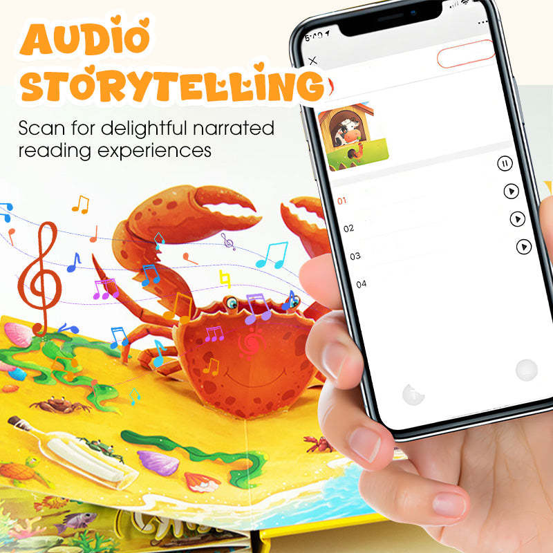 🦖Pop-up Książka Edukacyjna 3D - Dźwięk i Wyskakujące Strony, Naukowa Zabawa-BJ