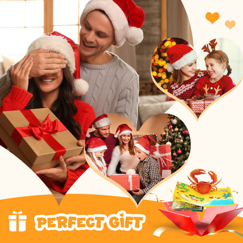 🦖Pop-up Książka Edukacyjna 3D - Dźwięk i Wyskakujące Strony, Naukowa Zabawa-BJ