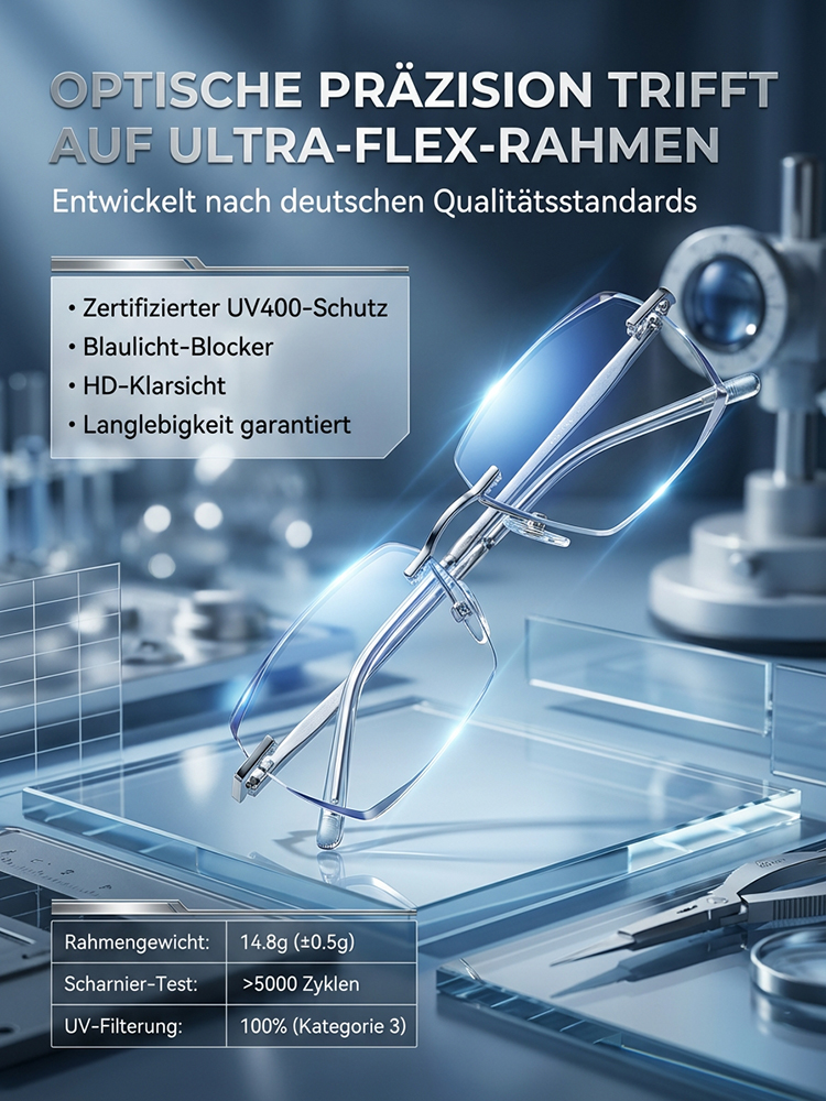 【Kein Sehtest nötig】Rathenower Optik - Intelligente selbsttönende Lesebrille