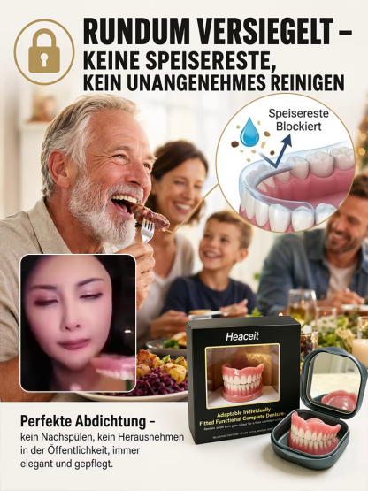 【Hergestellt in den USA, FDA-zertifiziert】 Maßgefertigtes Vollprothesen-Set