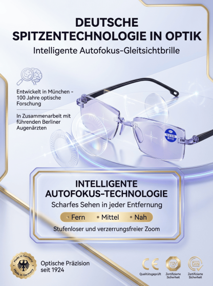 【Kein Sehtest nötig】Rathenower Optik - Intelligente selbsttönende Lesebrille