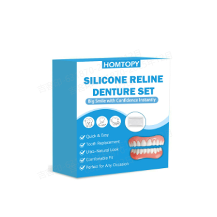 【Hergestellt in den USA, FDA-zertifiziert】 Maßgefertigtes Vollprothesen-Set