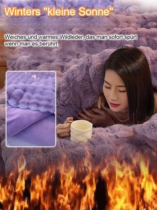 Bettwäsche aus doppelseitigem Kaninchenwolle-Plüsch