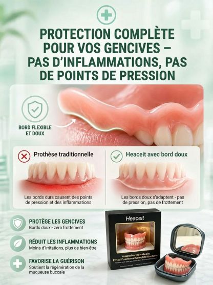 【Hergestellt in den USA, FDA-zertifiziert】Boîte portable pour prothèses dentaires