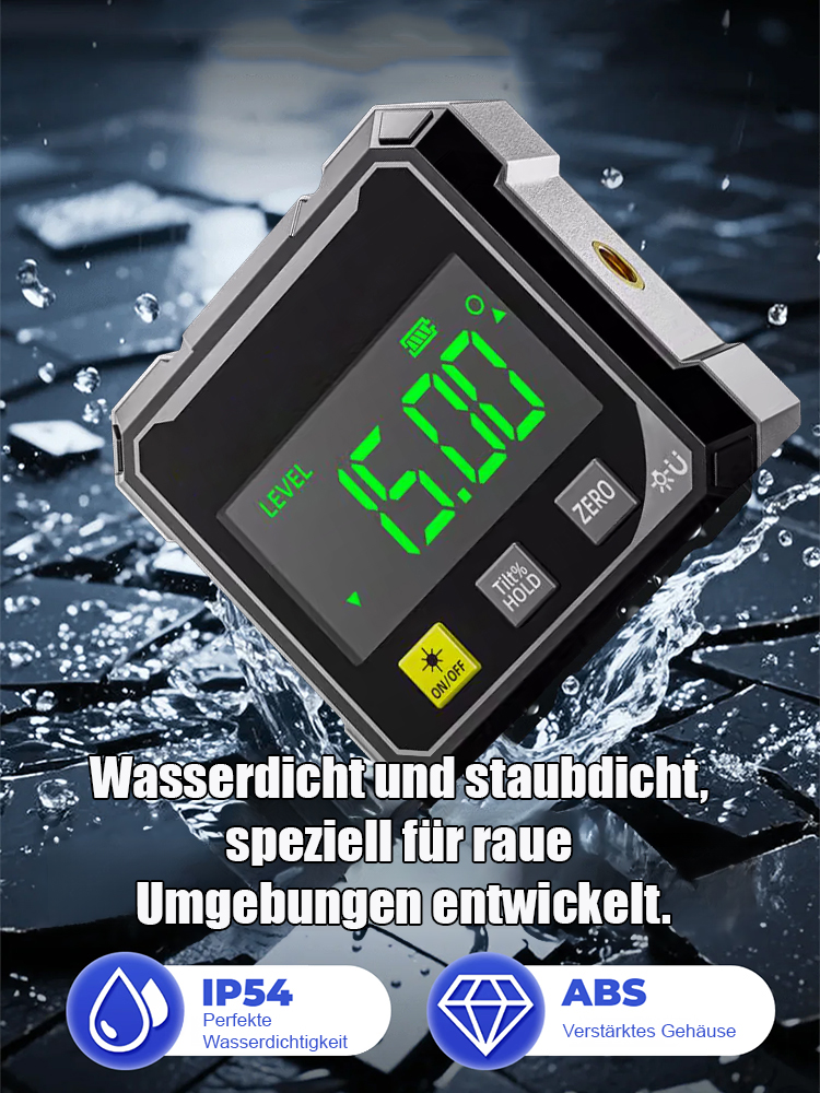 【Wasserwaage + Winkelmesser + Positionierer】Starkes Magnet-Digitalanzeige-Neigungsmesser-Winkelmessgerät