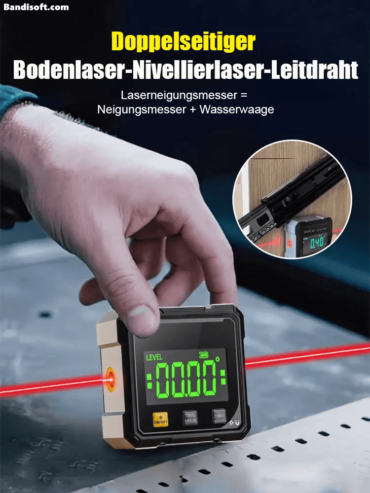 【Wasserwaage + Winkelmesser + Positionierer】Starkes Magnet-Digitalanzeige-Neigungsmesser-Winkelmessgerät