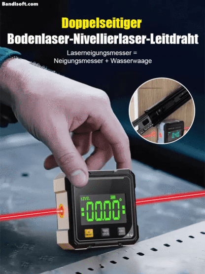 【Wasserwaage + Winkelmesser + Positionierer】Starkes Magnet-Digitalanzeige-Neigungsmesser-Winkelmessgerät