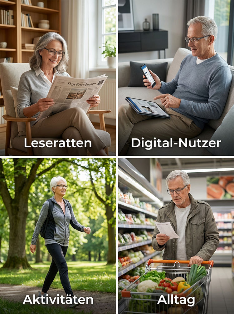 【Ohne Optiker】Ohne Kompromisse. Die Brillenstärke passt sich automatisch an Ihre Sehbedürfnisse im Bereich von -7 bis +7 an