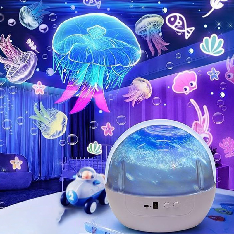 [360°-Drehung] Ocean & Galaxy Projektor: Ultra-HD 3D-Projektionstechnik für dein Zuhause & Auto – in nur 1 Sekunde ein echtes Aquarium!