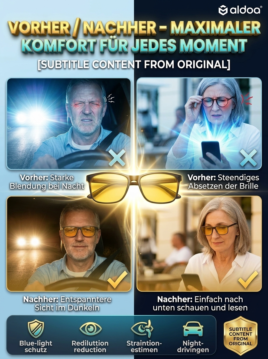 Ultraleichte Sport-Nachtlesebrille für Tag und Nacht
