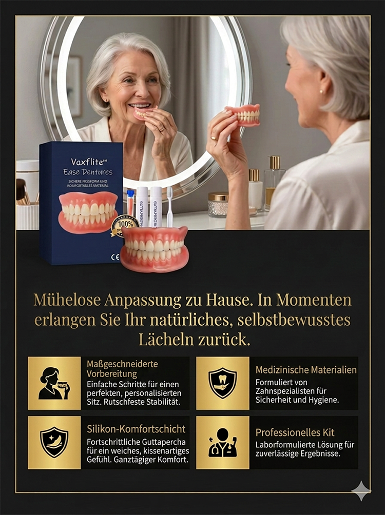 【Nr. 1 in der Mundpflege】Hochwertiges   maßgeschneidertes Komplettset für Vollprothesen