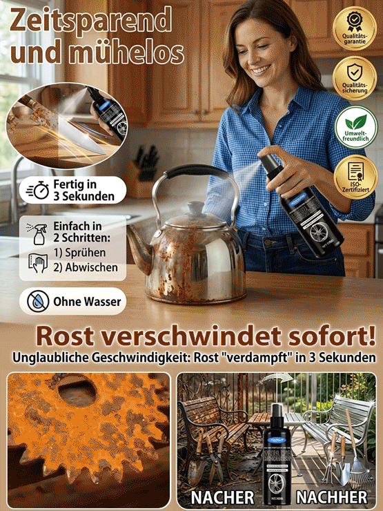 🔥Rost weg in 3 Sekunden! 🛡️50 Jahre Rostschutz – einmal aufgetragen, für immer geschützt! Legierung Rostentfernungs und Renovierungsflüssigkeit