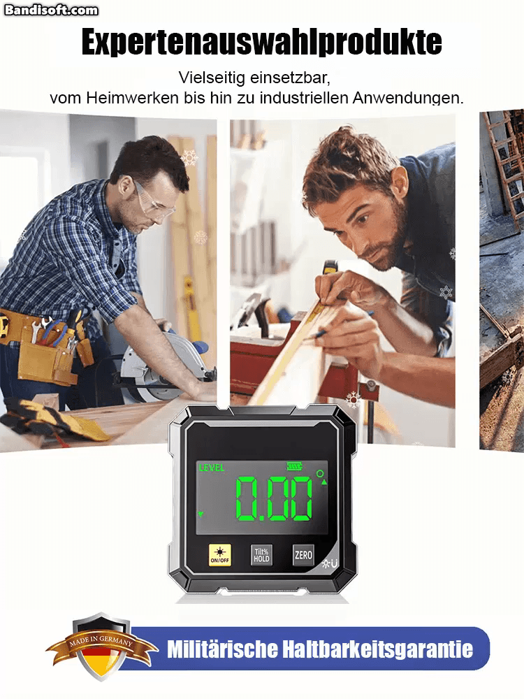 【Wasserwaage + Winkelmesser + Positionierer】Starkes Magnet-Digitalanzeige-Neigungsmesser-Winkelmessgerät