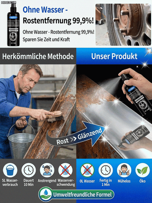 🔥Rost weg in 3 Sekunden! 🛡️50 Jahre Rostschutz – einmal aufgetragen, für immer geschützt! Legierung Rostentfernungs und Renovierungsflüssigkeit