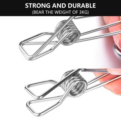Early Summer Hot Sale 48% OFF - 304 Stainless Steel Metal Long Tail Clip(6 pcs/set)