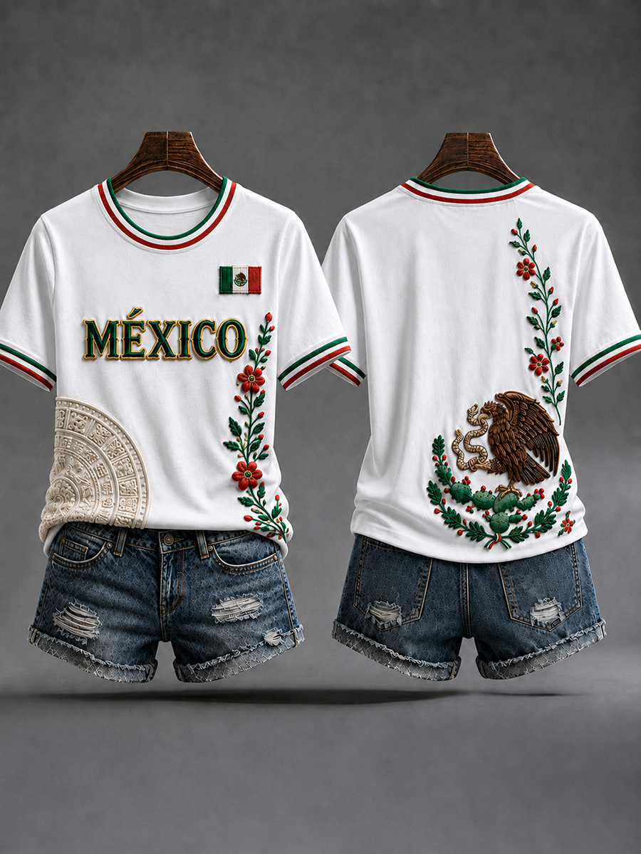 Women's Mexico Lover Art Short Sleeve T-shirt