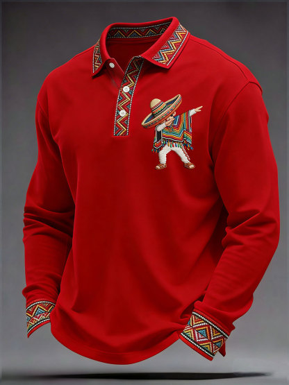 Men's Cinco de Mayo Printed Casual Shirt