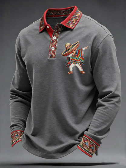 Men's Cinco de Mayo Printed Casual Shirt