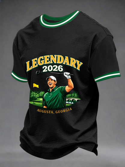 Men's 2026 Golf Champion Legend Rory McIlroy Print Casual Tee