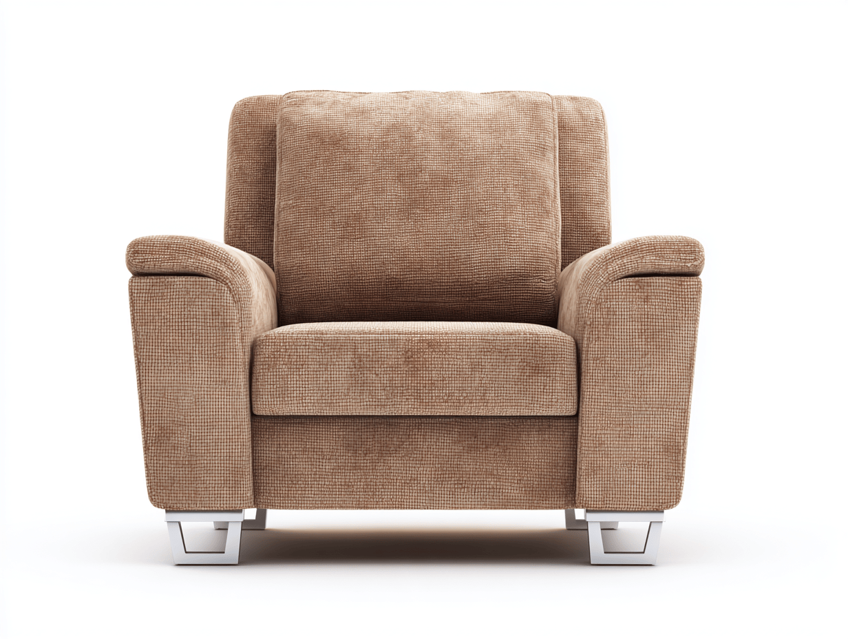 Fauteuil tissu 105×96×92 cm – beige – style moderne avec dossier rembourré-Shelterano