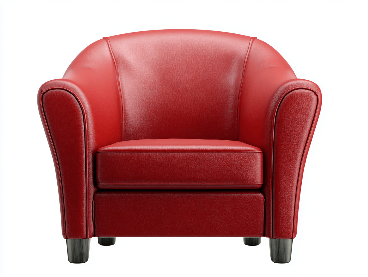 Fauteuil cuir 92×82×78 cm – rouge – style club contemporain-Shelterano