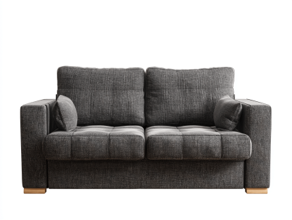 Canapé tissu 150×95×95 cm – gris foncé – style moderne avec coussins-Shelterano