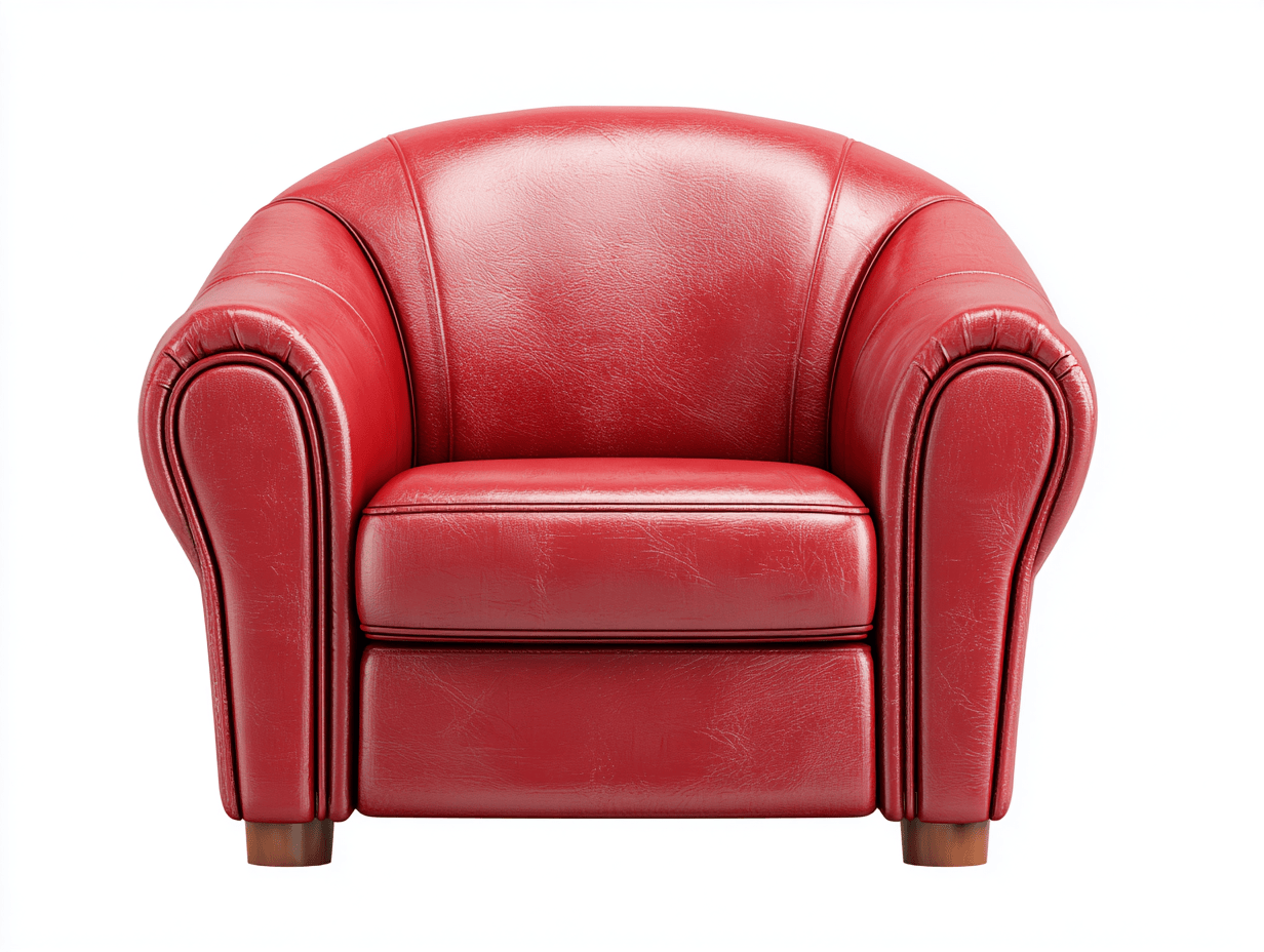 Fauteuil cuir 95×85×80 cm – rouge – style club moderne-Shelterano