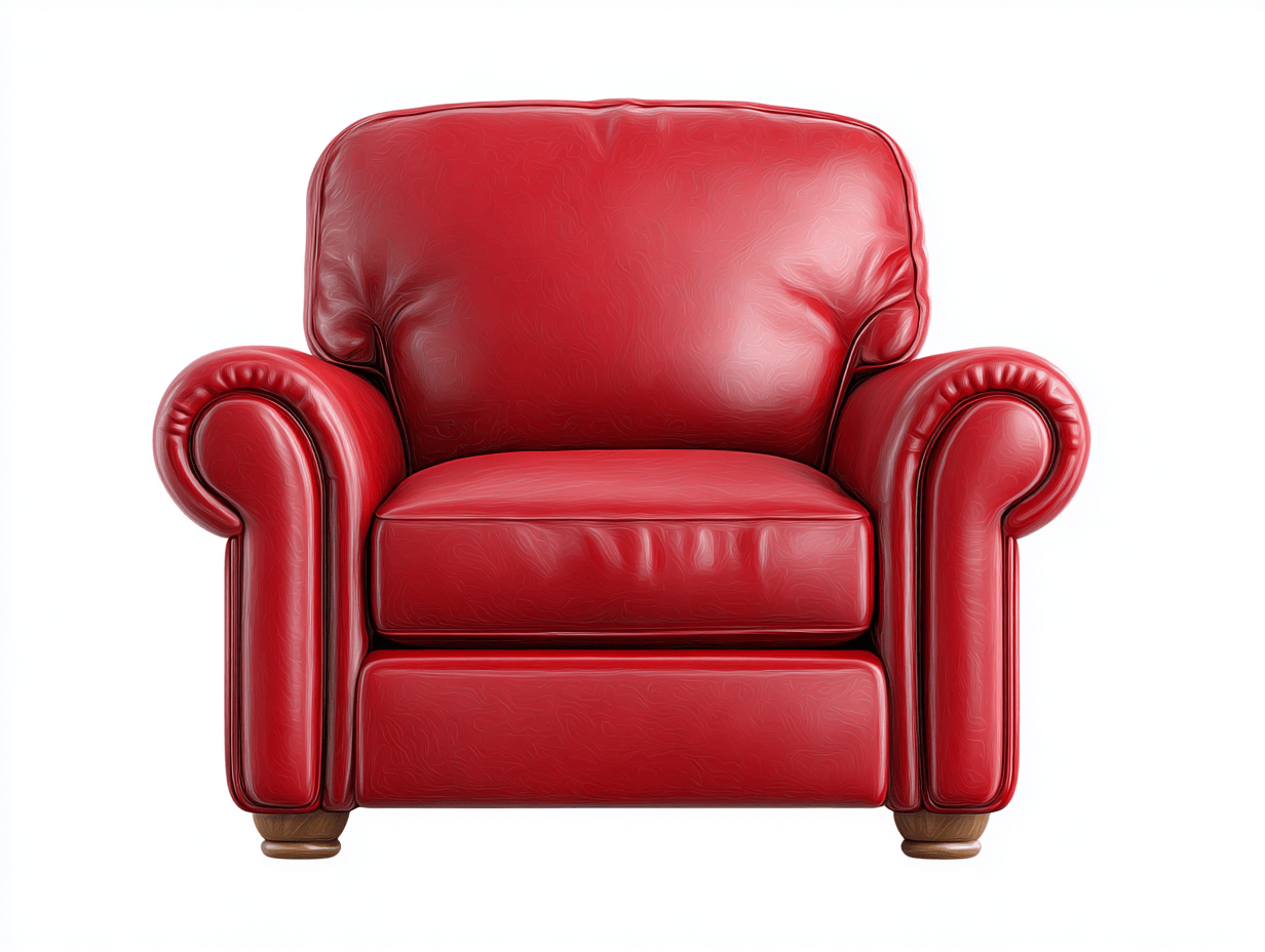 Fauteuil cuir rembourré 100×90×85 cm – rouge – style club contemporain-Shelterano