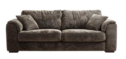 Canapé tissu 3 places 210×95×88 cm – velours côtelé brun – style moderne confortable-Shelterano