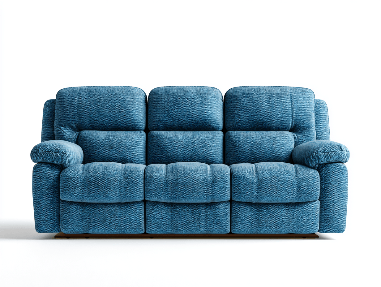 Canapé en tissu 215×100×95 cm – bleu – style contemporain avec rembourrage épais-Shelterano