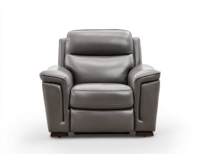 Fauteuil relax cuir 93×96×102 cm – gris – design contemporain-Shelterano