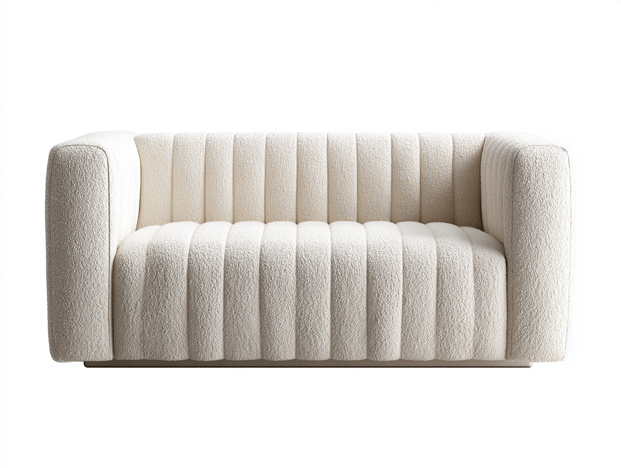 Canapé 2 places tissu 160×95 cm – beige – design moderne capitonné-Shelterano