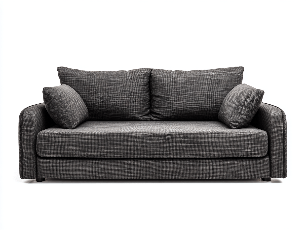 Canapé tissu 150×95×95 cm – gris foncé – style moderne avec coussins-Shelterano