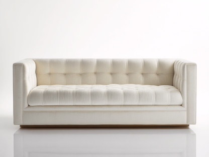Canapé 3 places tissu 210×90 cm – crème – style moderne capitonné rectangulaire-Shelterano