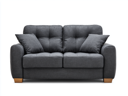 Canapé tissu 155×95×95 cm – gris anthracite – style contemporain avec coussins-Shelterano