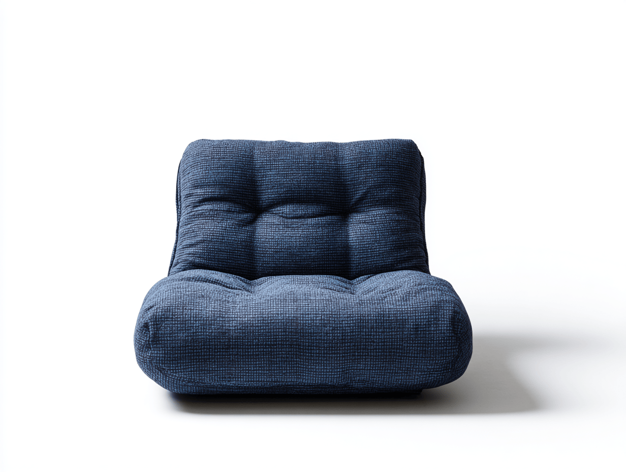 Fauteuil lit pliable tissu 90×95×75 cm – bleu foncé – design minimaliste sans accoudoirs-Shelterano