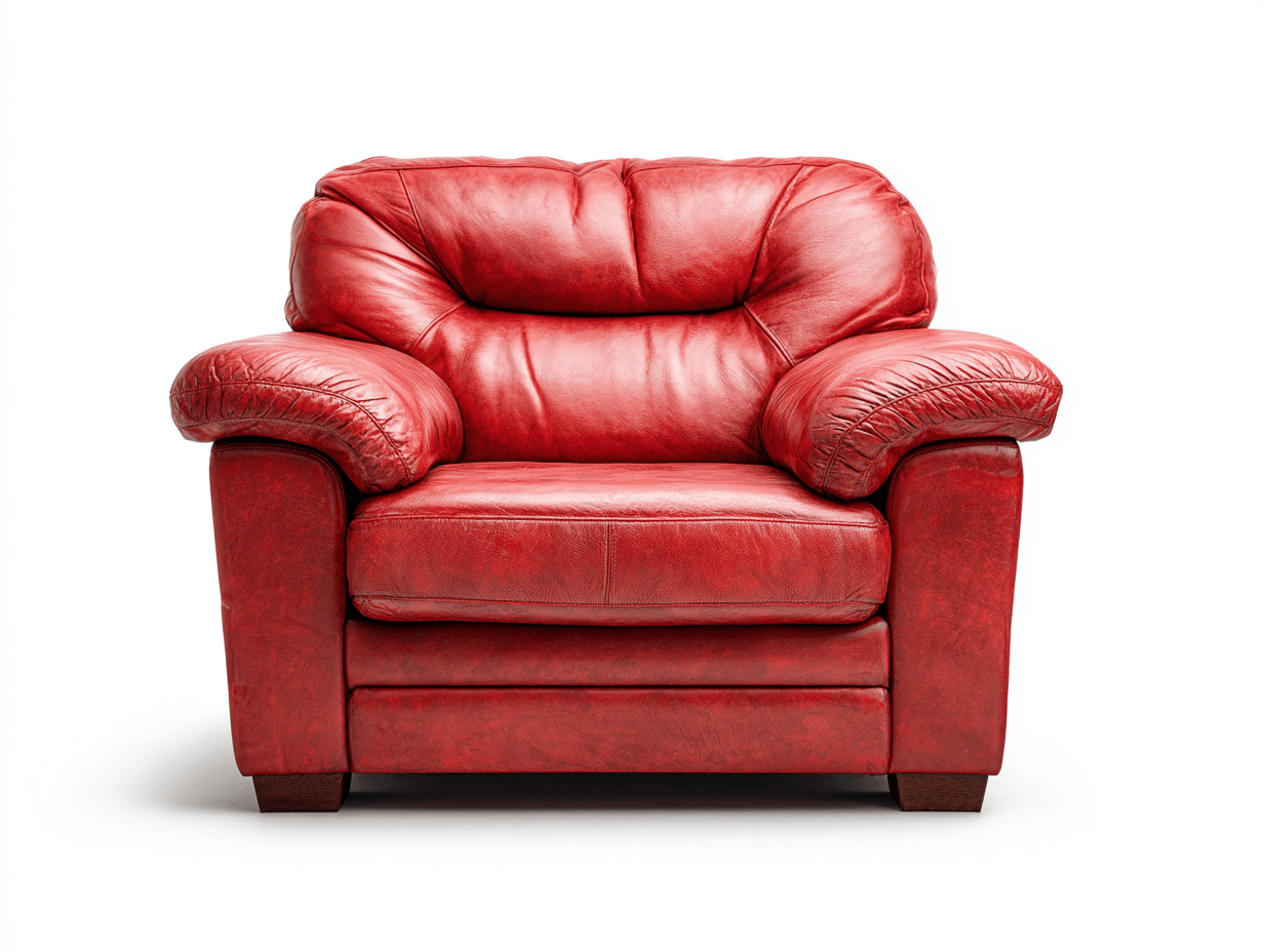 Fauteuil cuir rembourré 105×95×90 cm – rouge – style contemporain confortable-Shelterano