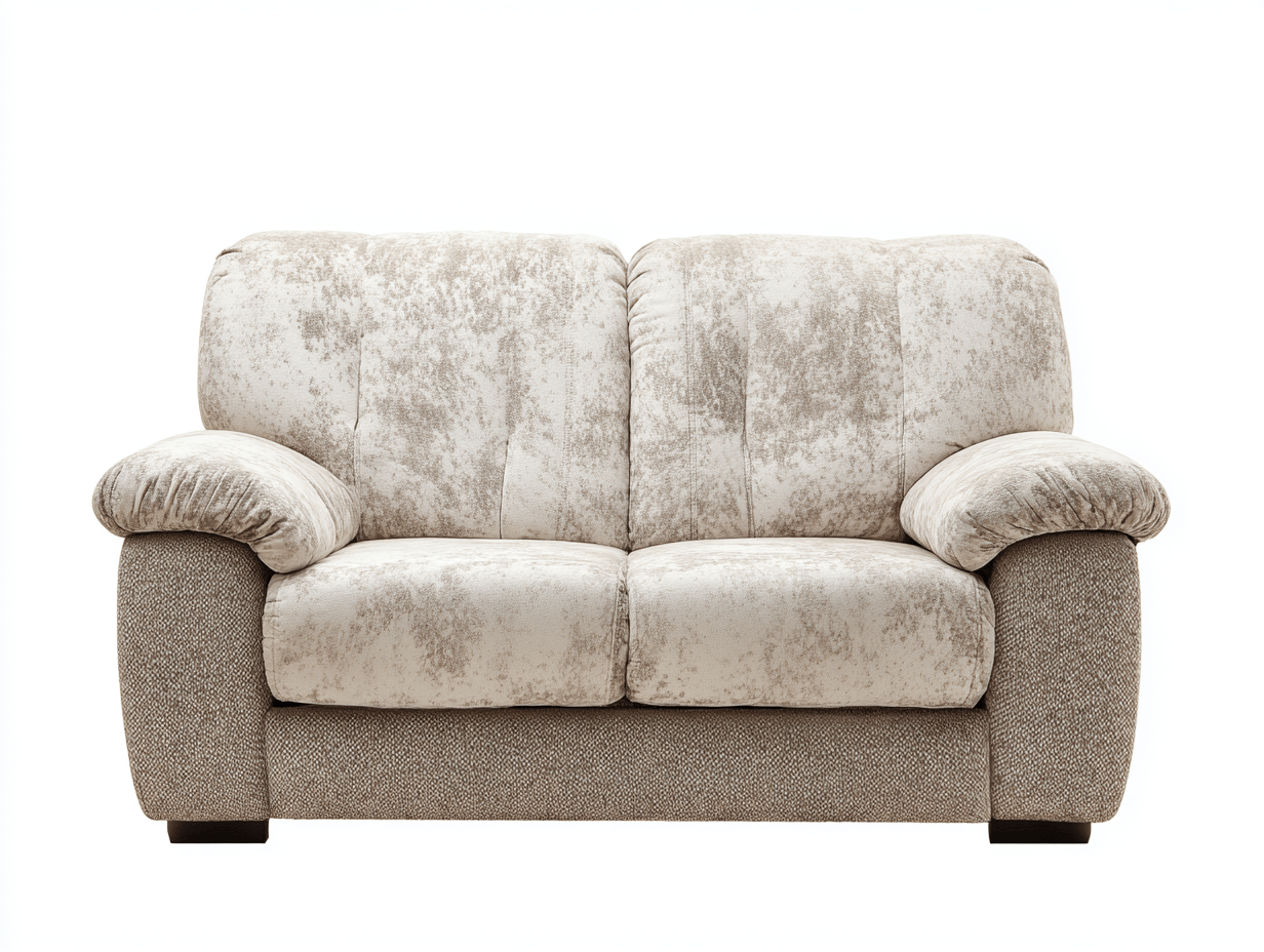 Canapé en tissu 160×95×90 cm – beige marbré – style contemporain rembourré-Shelterano