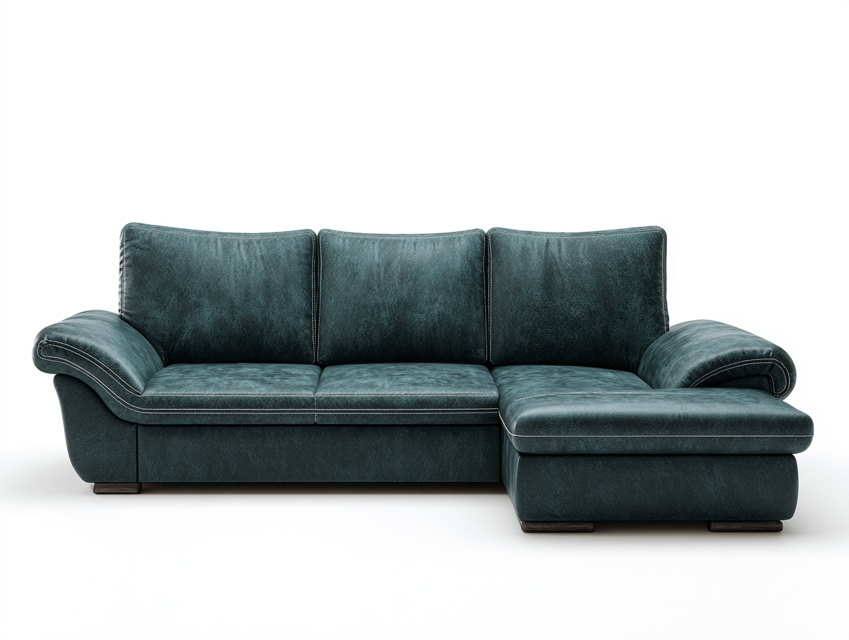 Canapé d’angle – similicuir vert foncé 270×170 cm – design contemporain avec accoudoirs rembourrés-Shelterano