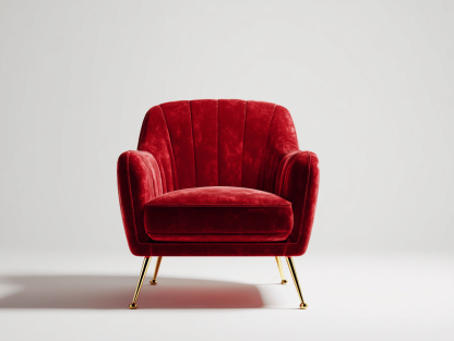 Fauteuil velours 85×78×84 cm – rouge – style art déco moderne-Shelterano