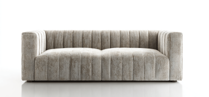 Canapé en tissu 180×92×82 cm – beige à rayures – style moderne compact-Shelterano