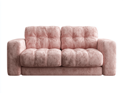 Canapé 2 places tissu velours 165×95 cm – rose – design capitonné contemporain-Shelterano