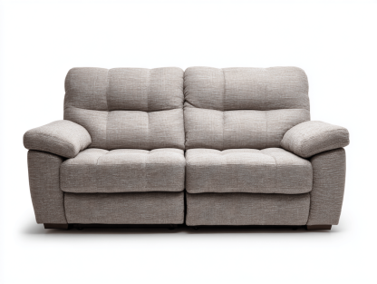 Canapé tissu 2 places 160×95×90 cm – beige – inclinable avec assise rembourrée-Shelterano