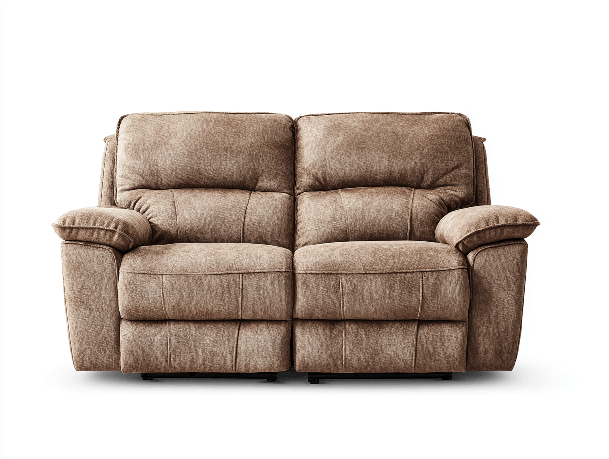 Canapé 2 places en simili cuir 160×95×100 cm – brun – assise rembourrée et accoudoirs confortables-Shelterano