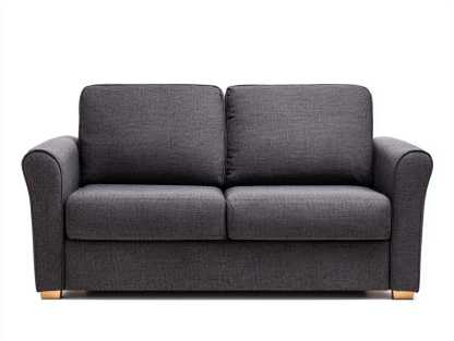 Canapé tissu 145×90×95 cm – gris foncé – design compact avec coussins-Shelterano