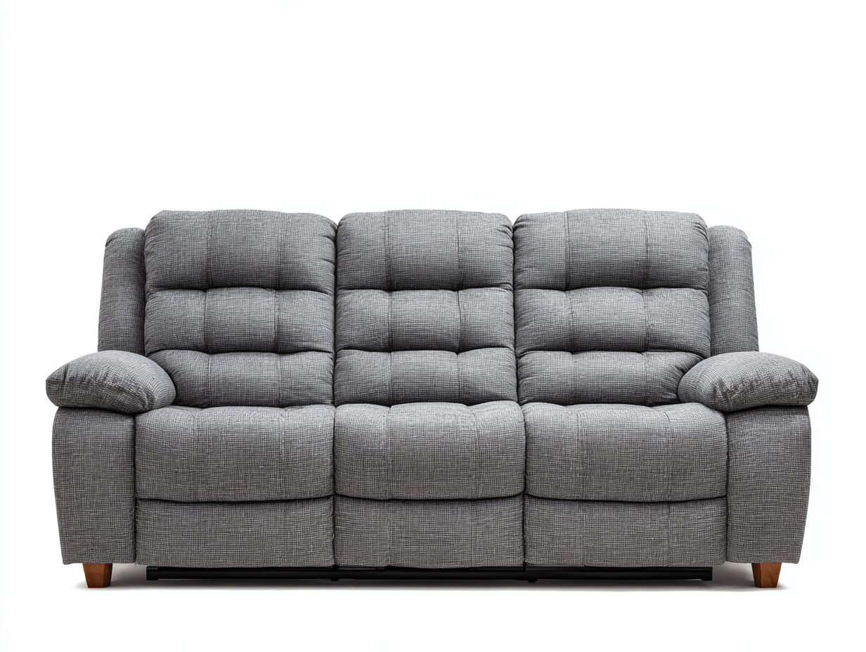 Canapé en tissu 220×100×96 cm – gris – style relax moderne avec dossier matelassé-Shelterano