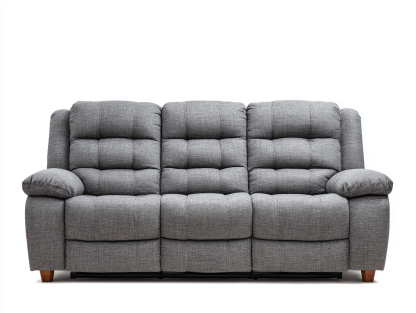 Canapé en tissu 220×100×96 cm – gris – style relax moderne avec dossier matelassé-Shelterano