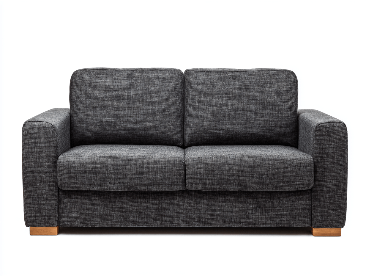 Canapé lit tissu 150×90×85 cm – gris foncé – style moderne compact-Shelterano