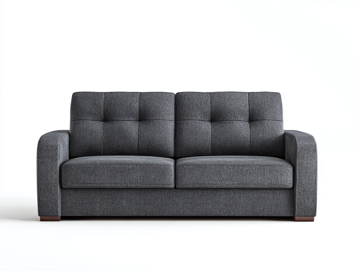 Canapé tissu 150×95×95 cm – gris anthracite – style moderne avec coussins-Shelterano