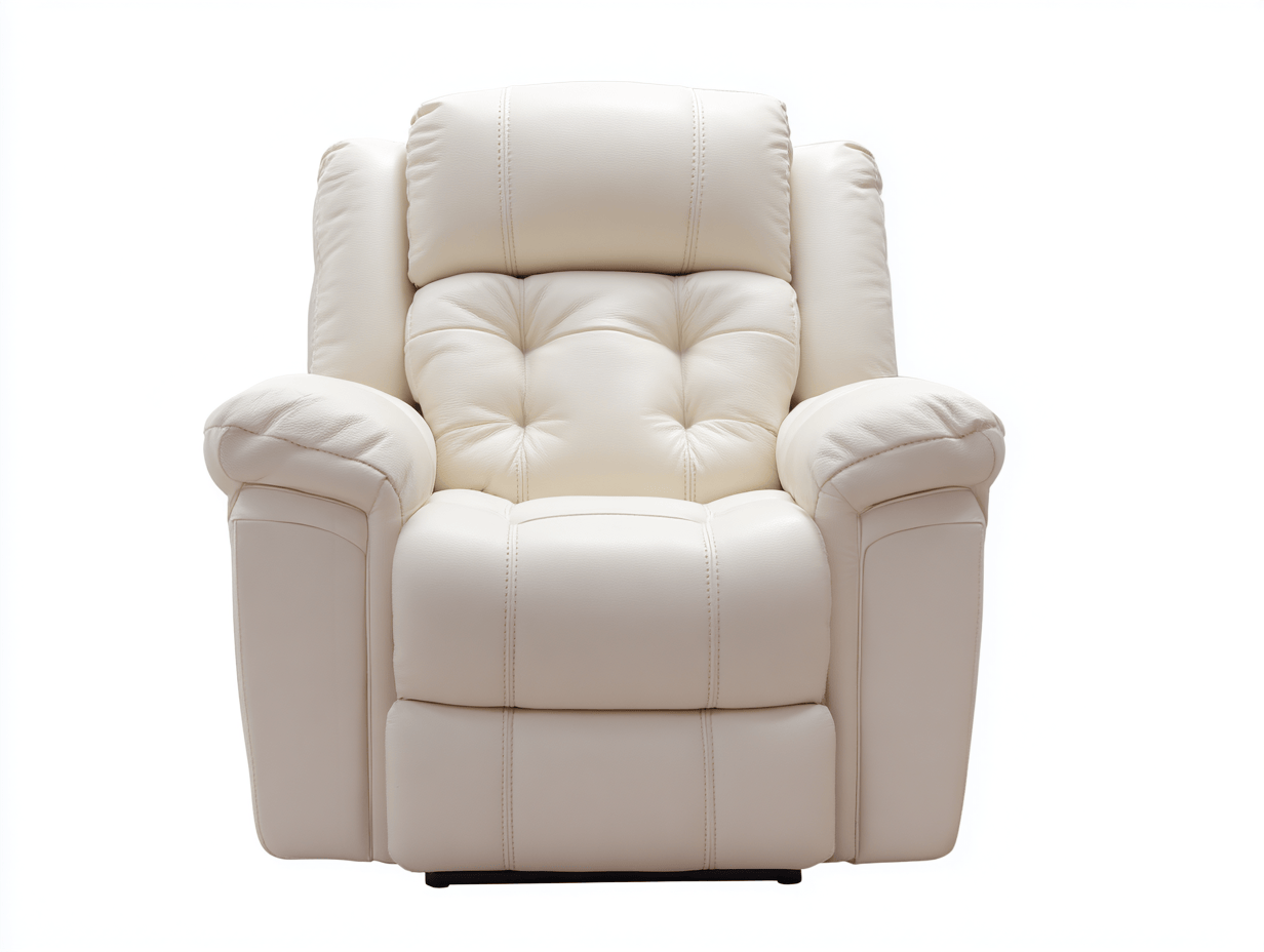 Fauteuil relax cuir 94×97×103 cm – blanc – design capitonné-Shelterano